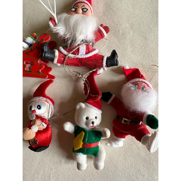 MCM 1960’s x 5 Christmas Tree ornaments: Santa, Christmas, holidays tree decor. - Picture 3 of 3